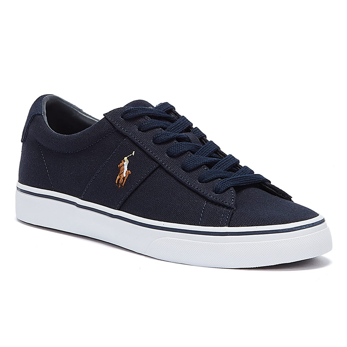 Ralph Lauren Sayer Navy Canvas Trainers