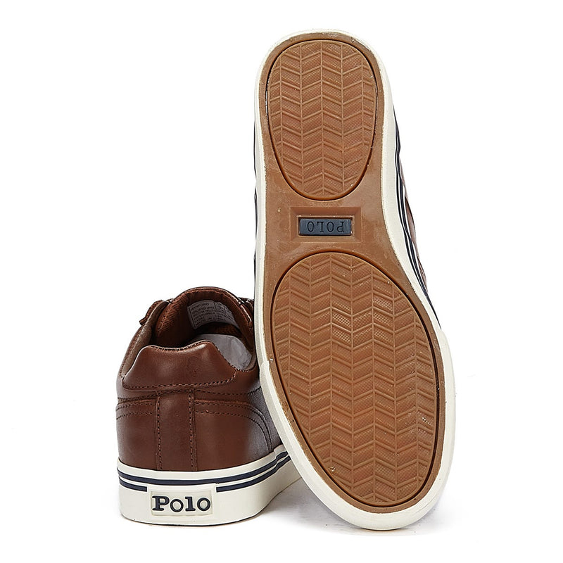 Ralph Lauren Hanford Baskets en cuir marron clair pour homme