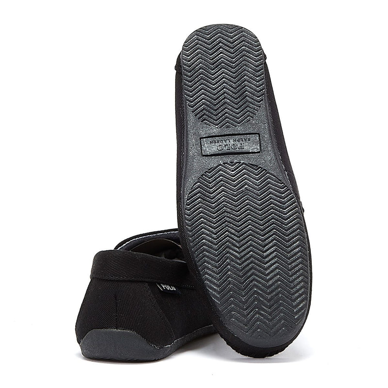 Ralph Lauren Declan Twill Mens Black / Grey Slippers