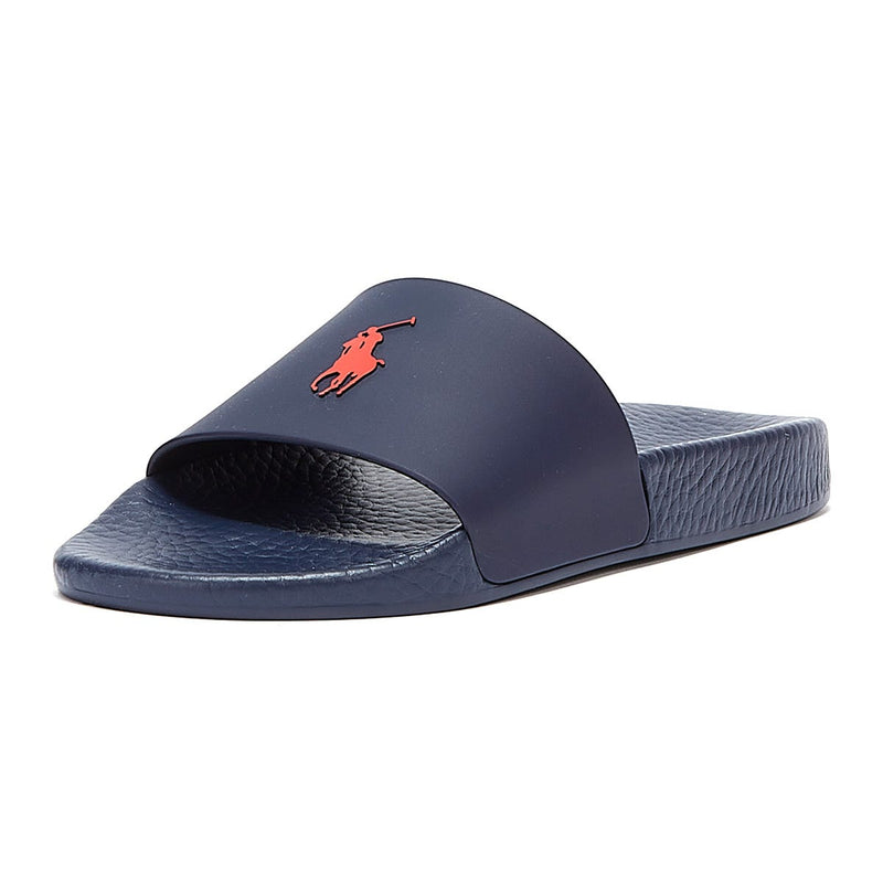 Ralph Lauren Polo Player Mens Navy / Red Slides