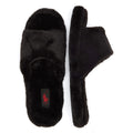 Ralph Lauren Fur Slide Womens Black Slippers