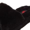 Ralph Lauren Fur Slide Womens Black Slippers