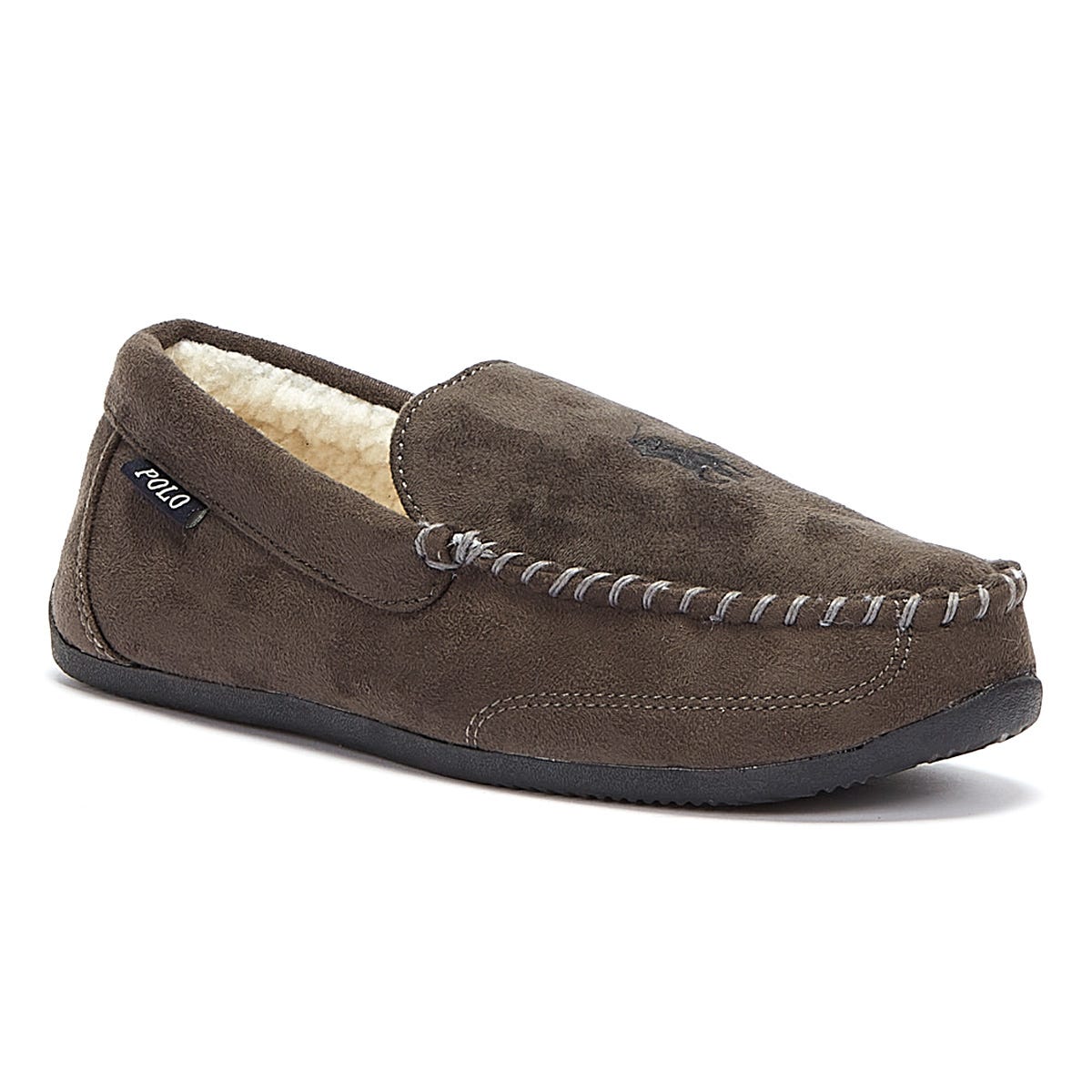 Ralph Lauren Declan Mens Dark Grey Slippers