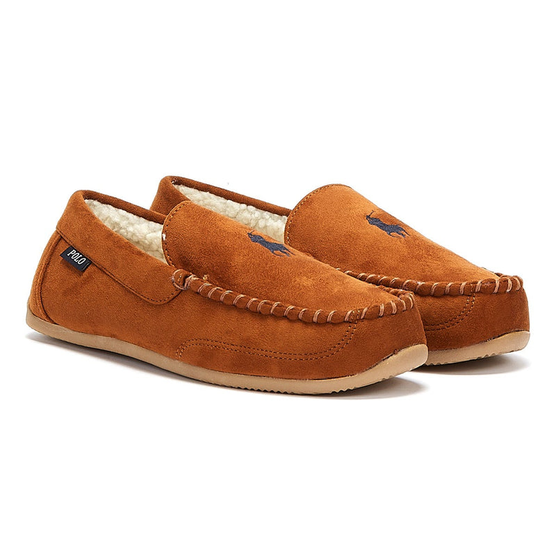 Ralph Lauren Declan Mens Brown Slippers