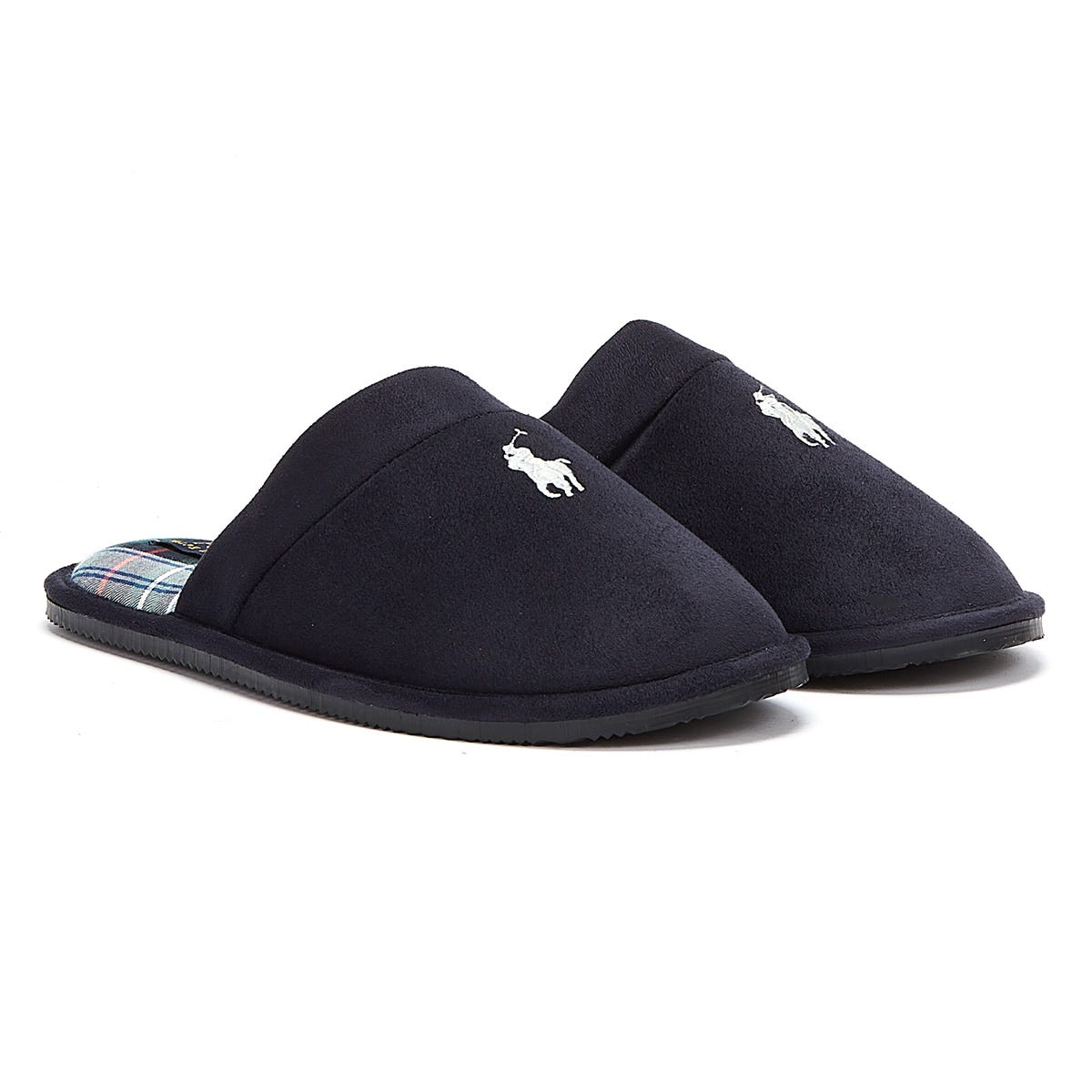 Ralph Lauren Kalrence Microsuede Mens Navy Slippers
