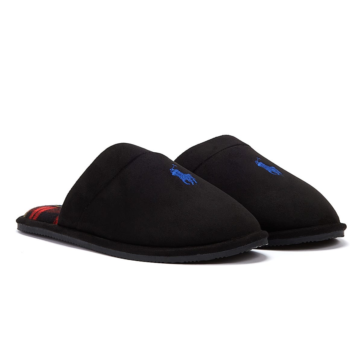 Ralph Lauren Klarence Mens Black/Blue Slippers
