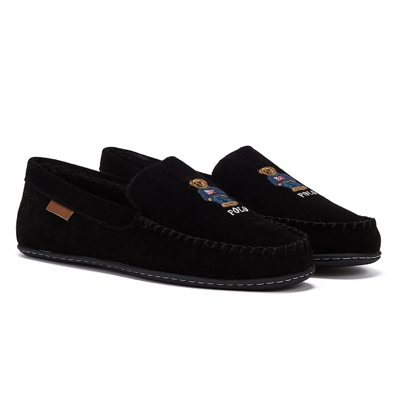 Ralph Lauren Collins Bear Mens Black slippers