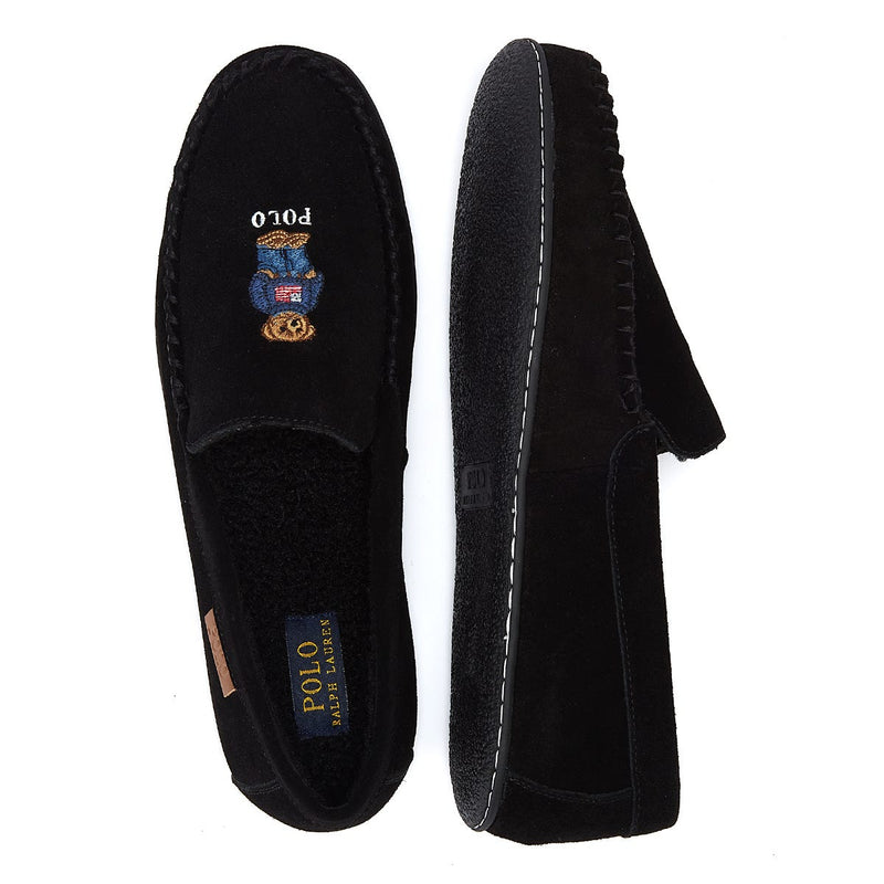 Ralph Lauren Collins Bear Mens Black slippers