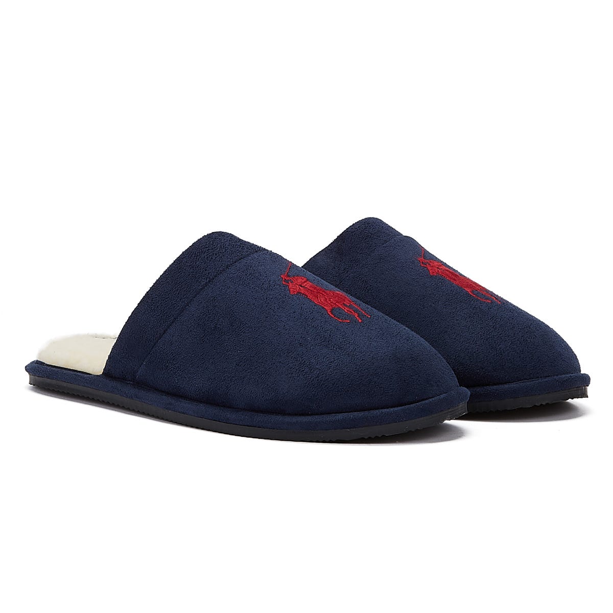 Ralph Lauren Klarence Big PP Mens Navy/Red Slippers