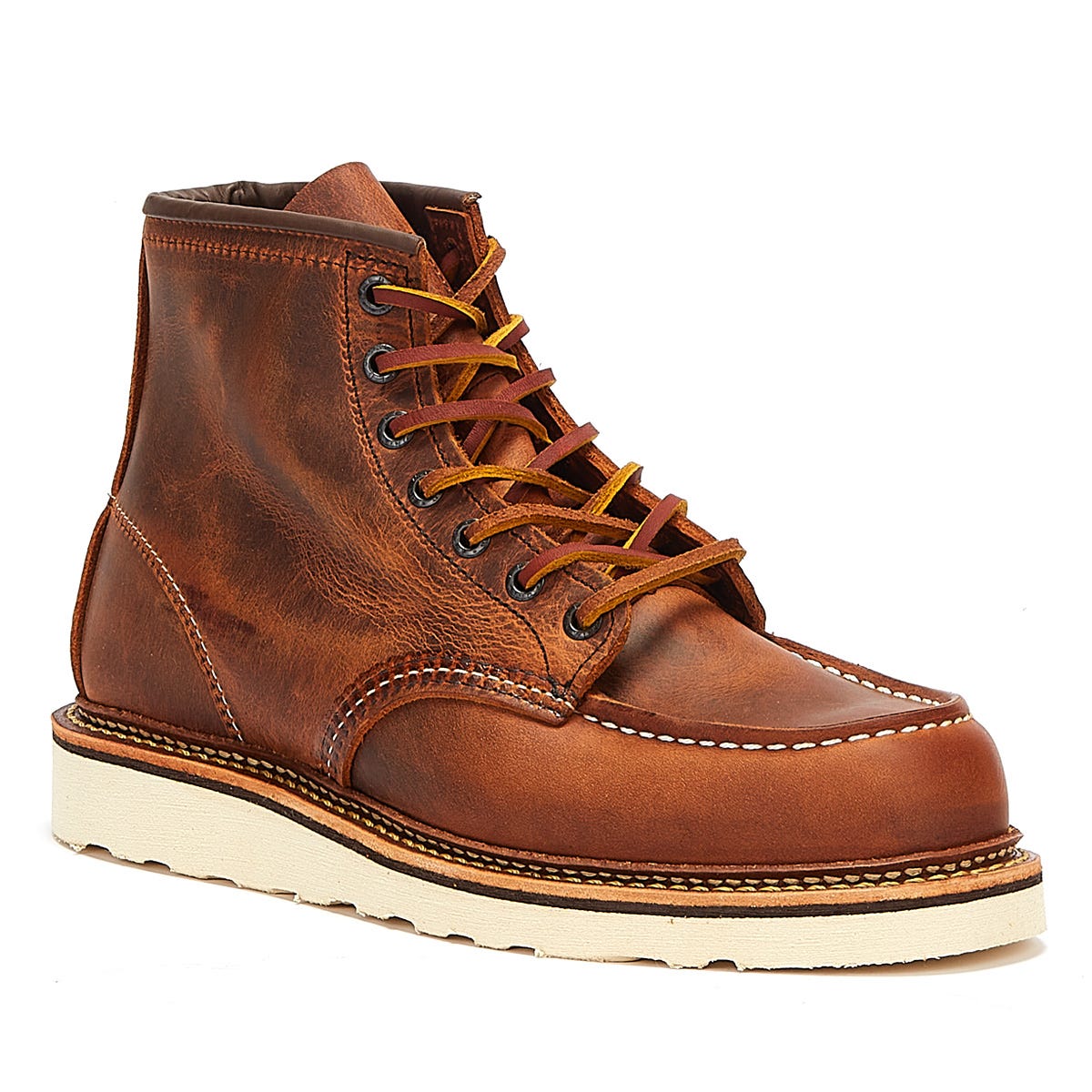 Red Wing Shoes Classic Moc Toe R&amp;T Mens Copper Brown Boots