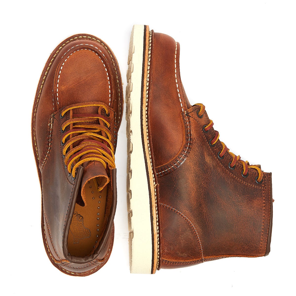 Red Wing Shoes Classic Moc Toe R&amp;T Mens Copper Brown Boots