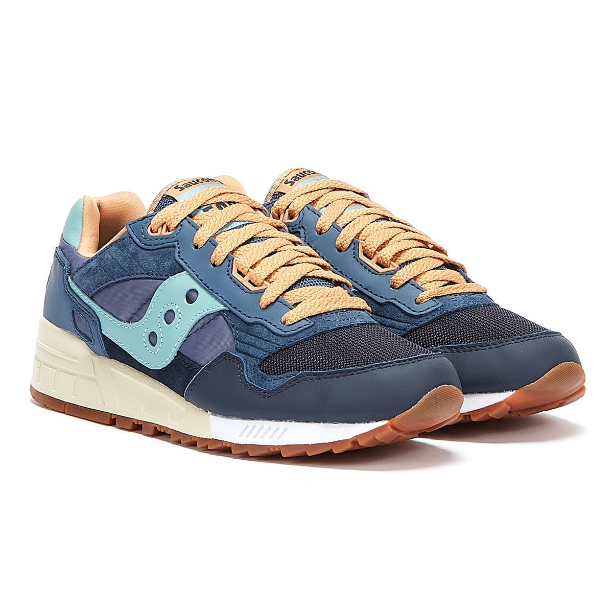 Saucony Shadow 5000 Vintage Mens Navy / Tan Trainers