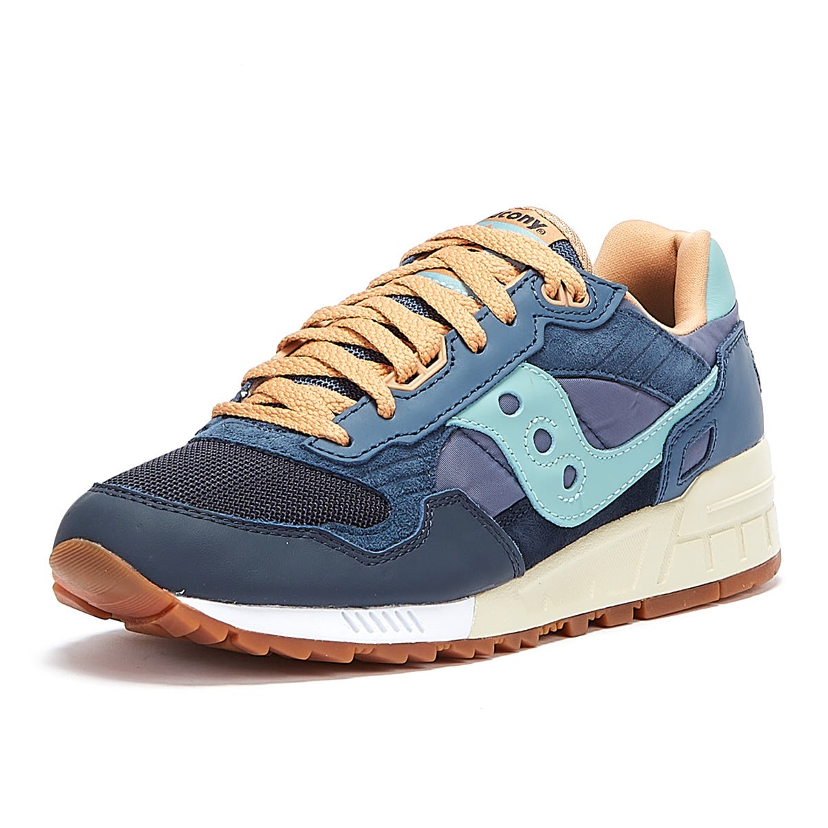 Saucony Shadow 5000 Vintage Mens Navy / Tan Trainers