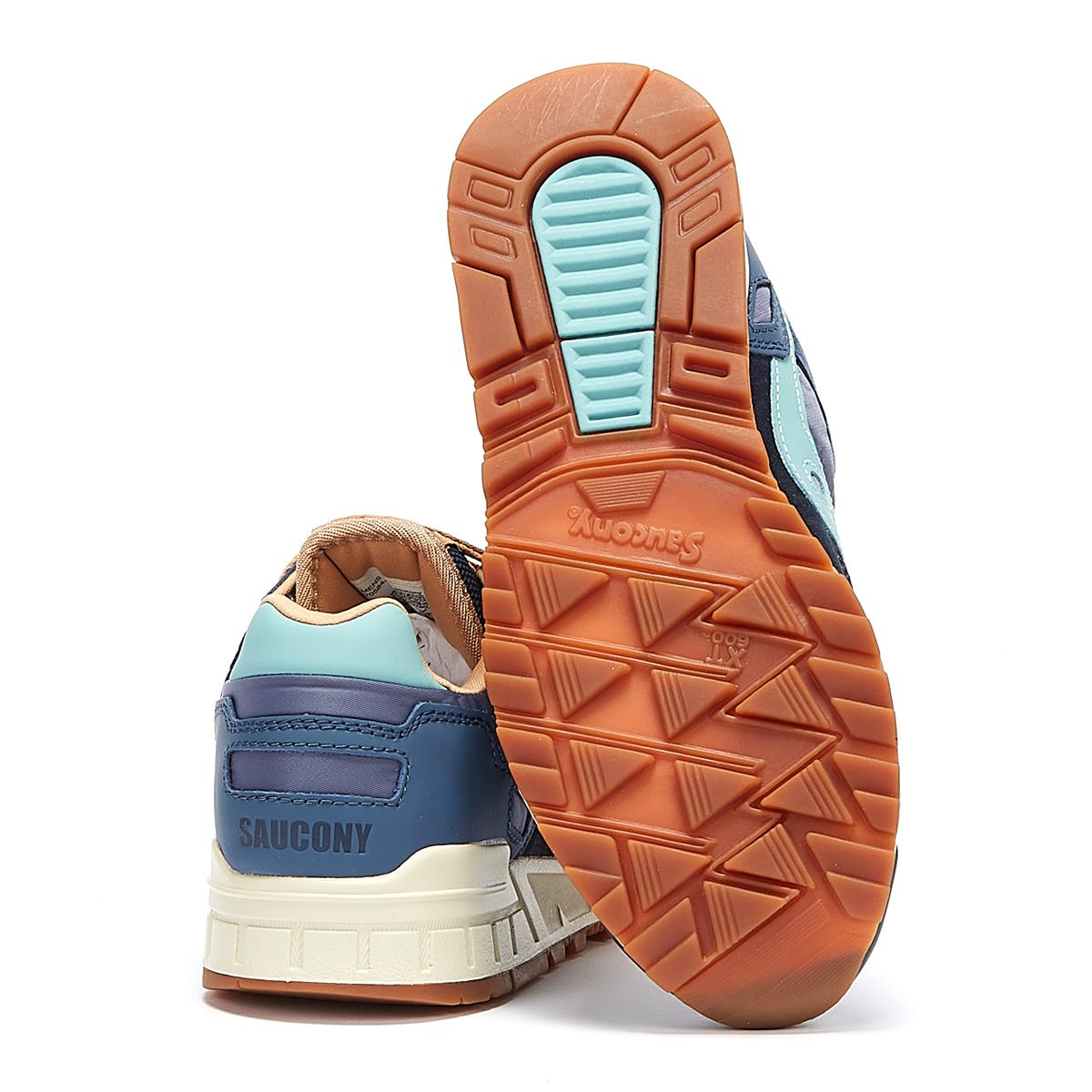 Saucony Shadow 5000 Vintage Mens Navy / Tan Trainers