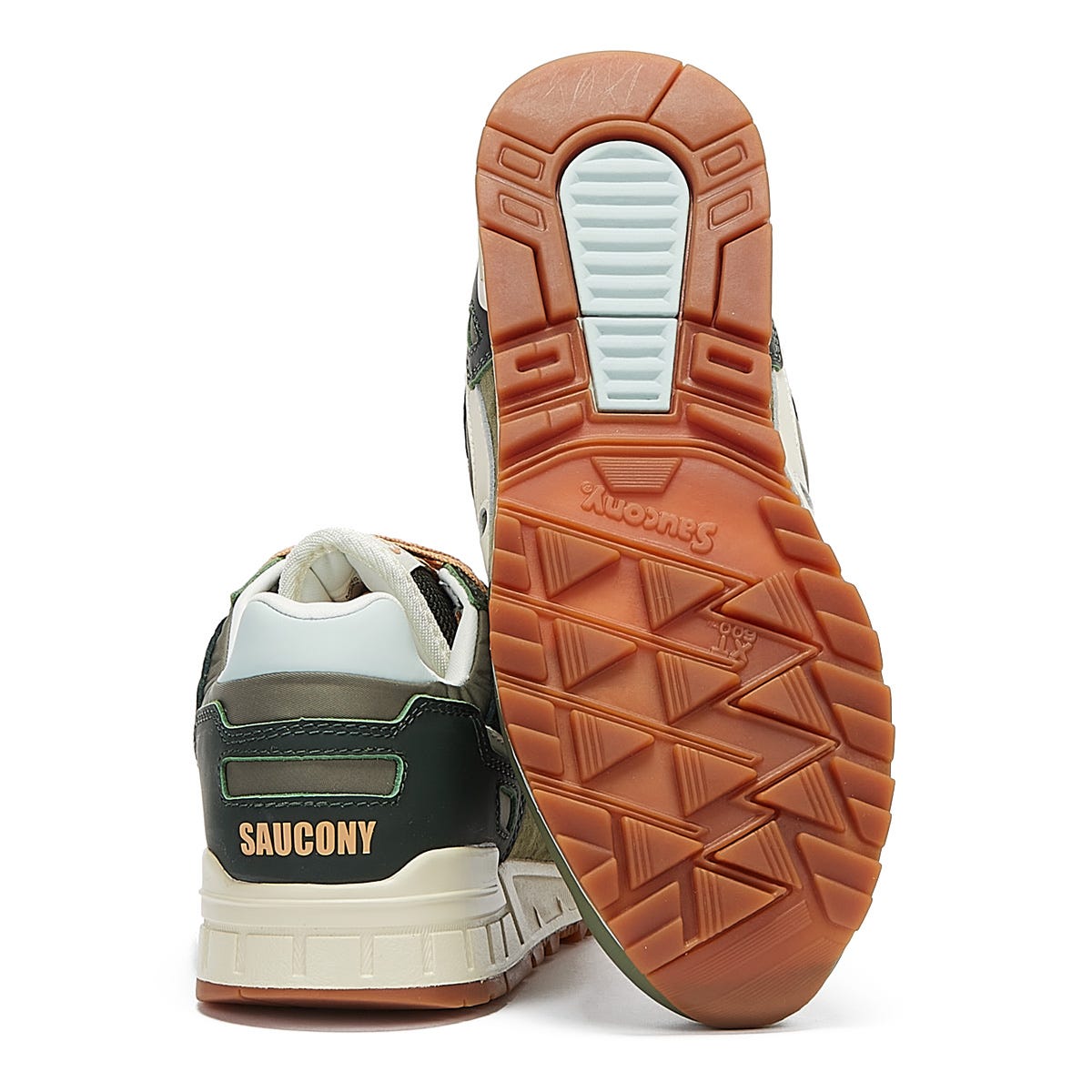 Saucony Shadow 5000 Vintage Mens Dark Green / Tan Trainers
