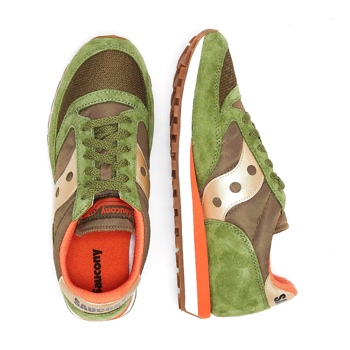 Saucony Jazz 81 Mens Green / Orange Trainers
