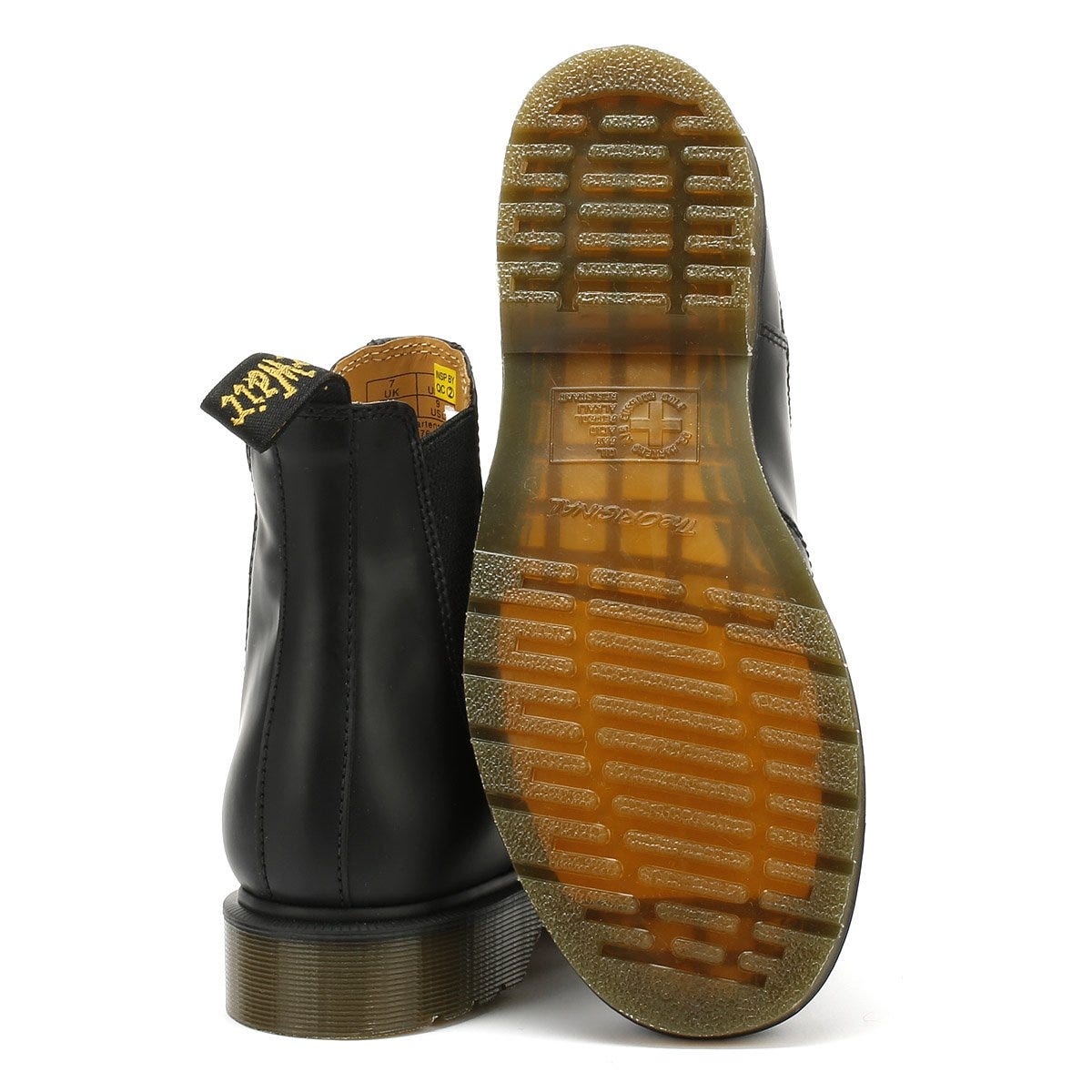 Dr. Martens 2976 Homme Noir Leather Chelsea Bottes