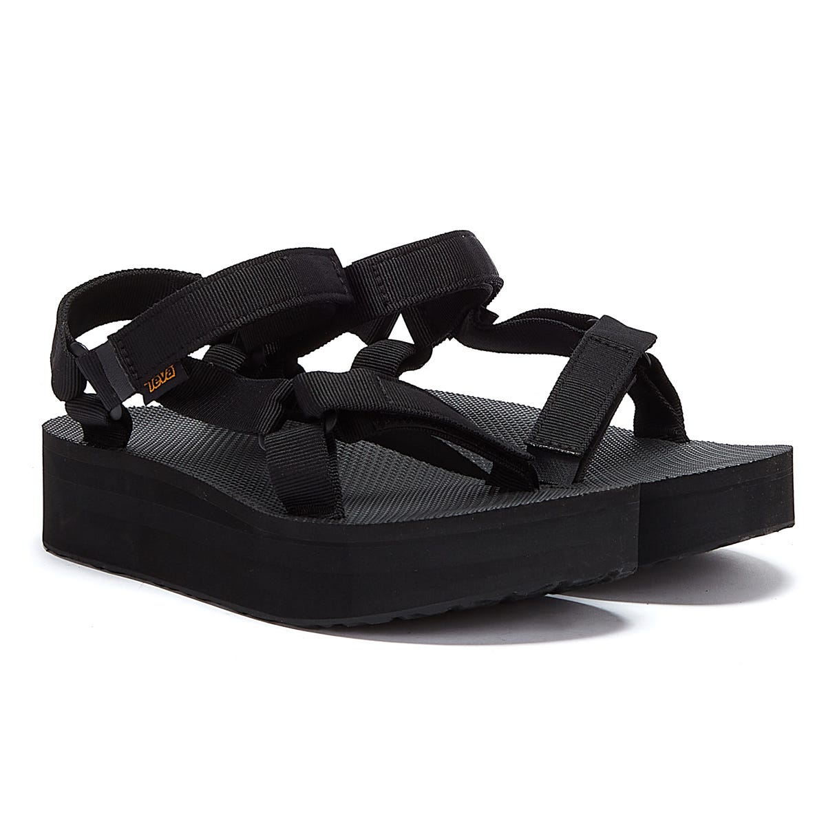 Teva Sandales universelles à plateforme noires pour femmes