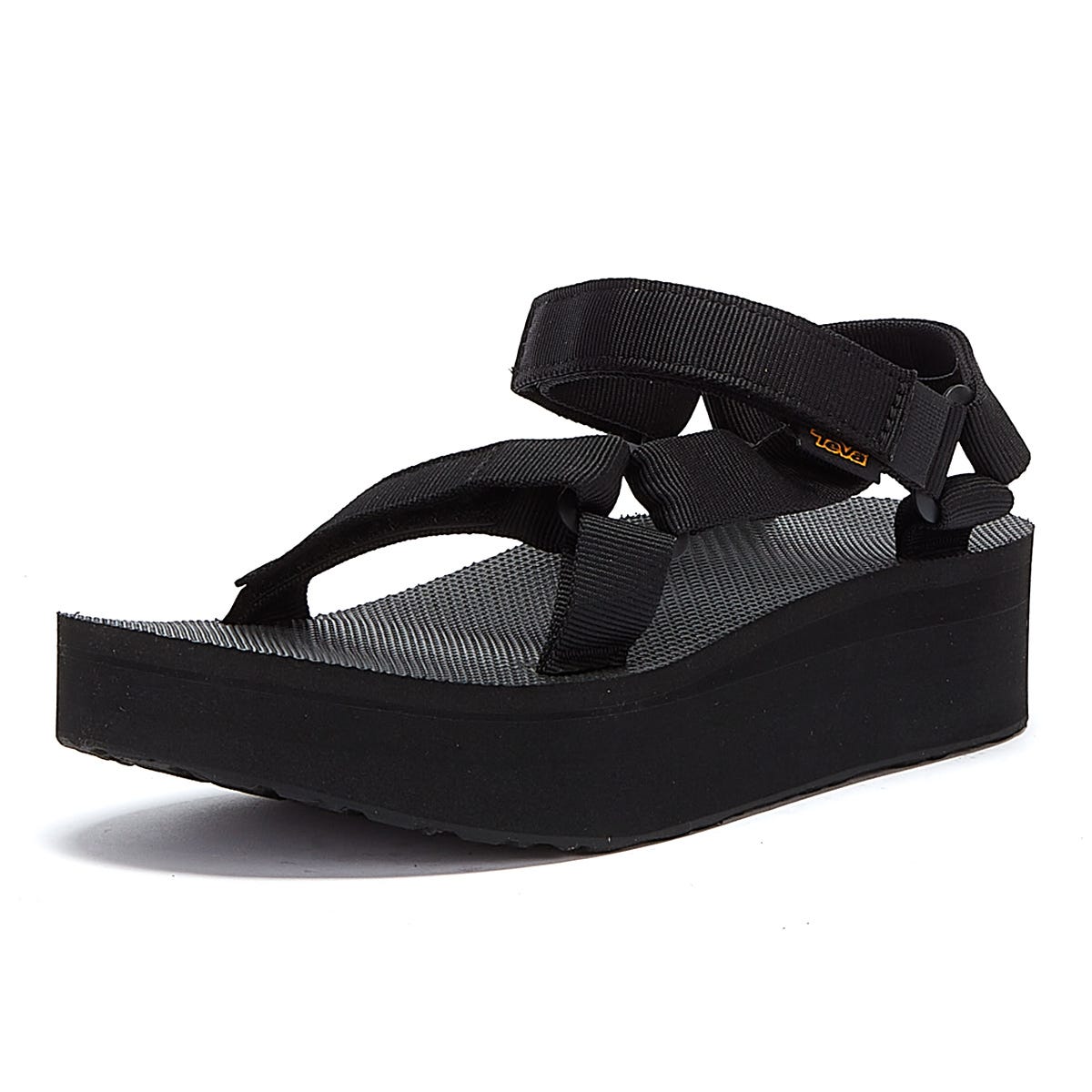 Teva Sandales universelles à plateforme noires pour femmes
