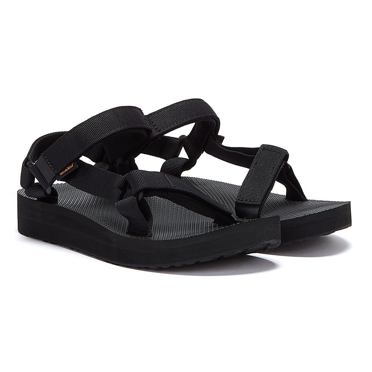 Teva Sandales universelles à plateforme noires pour femmes