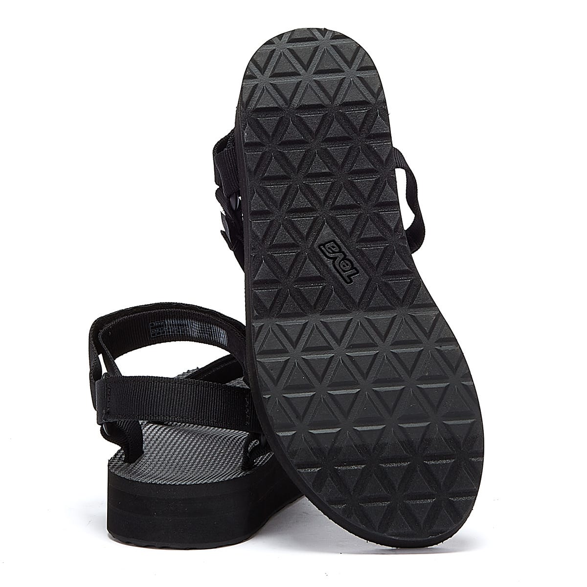 Teva Sandales universelles à plateforme noires pour femmes