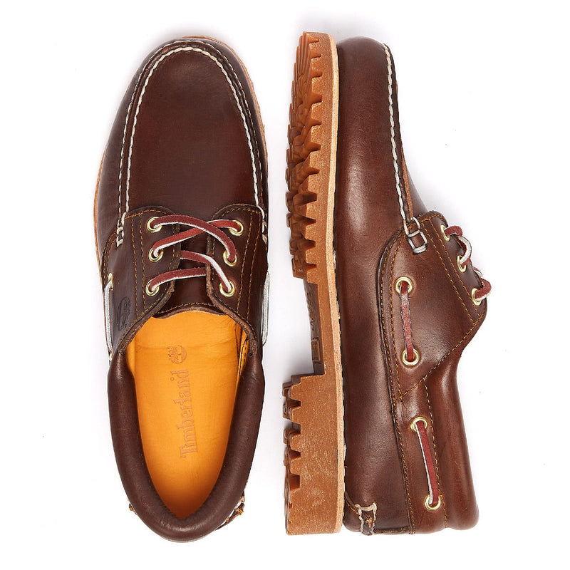 Timberland Mens Traditional 3 Eye Classic Boat Shoes Brown