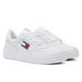 Tommy Hilfiger Jeans Retro Basket Mens White Leather Trainers