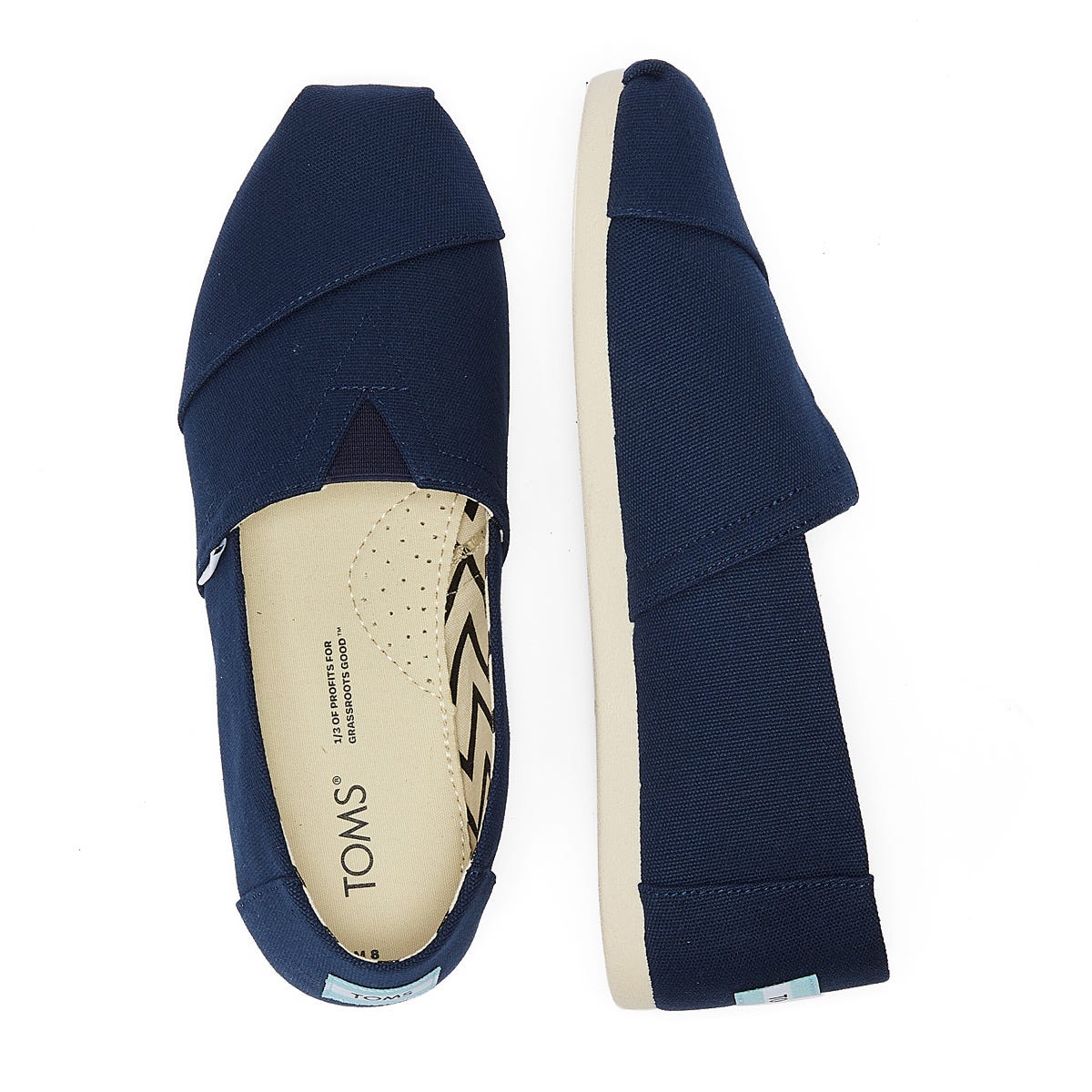 Espadrilles TOMS Alpargata Cotton Canvas pour hommes bleu marine
