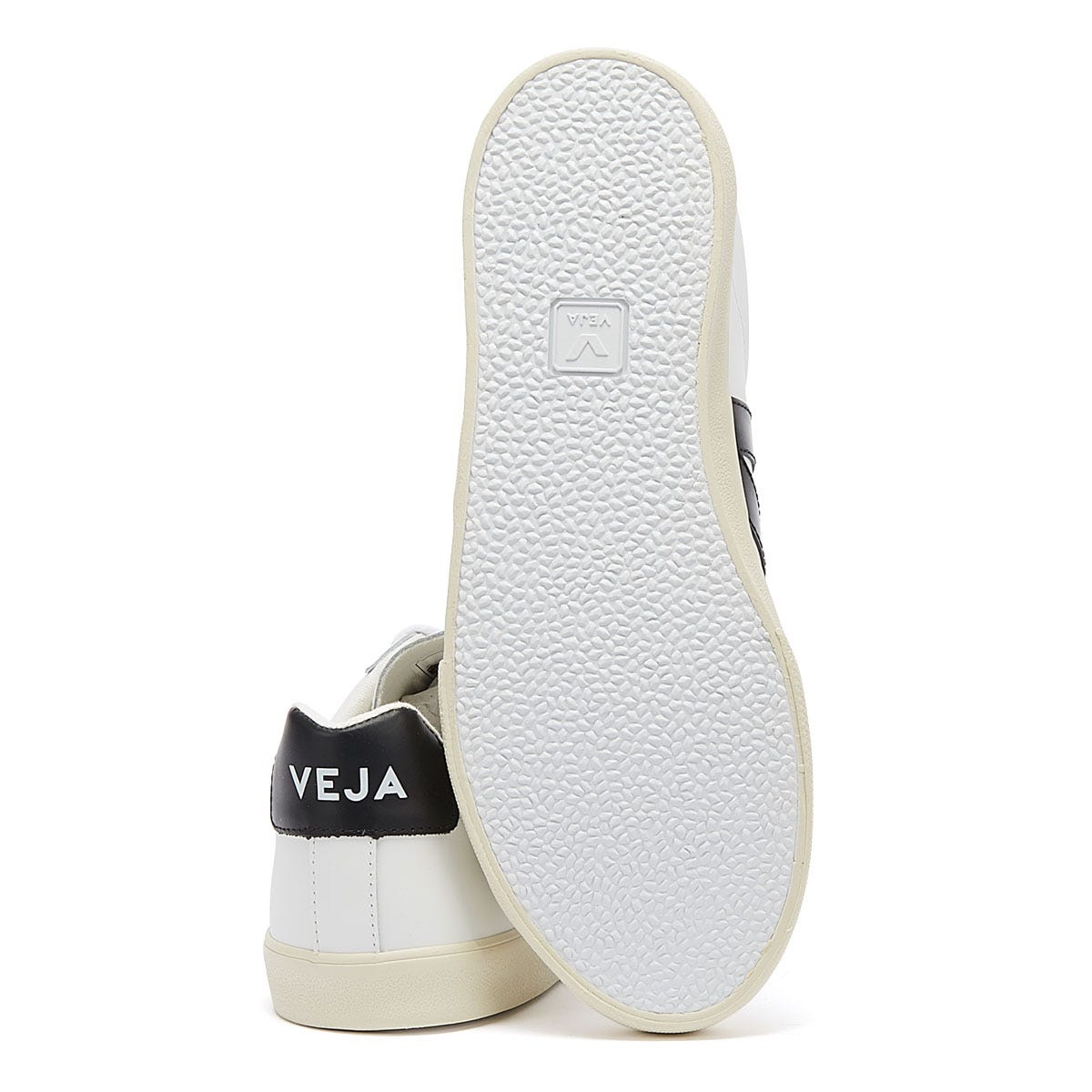 Veja Esplar Leather Baskets blanches / noires pour hommes