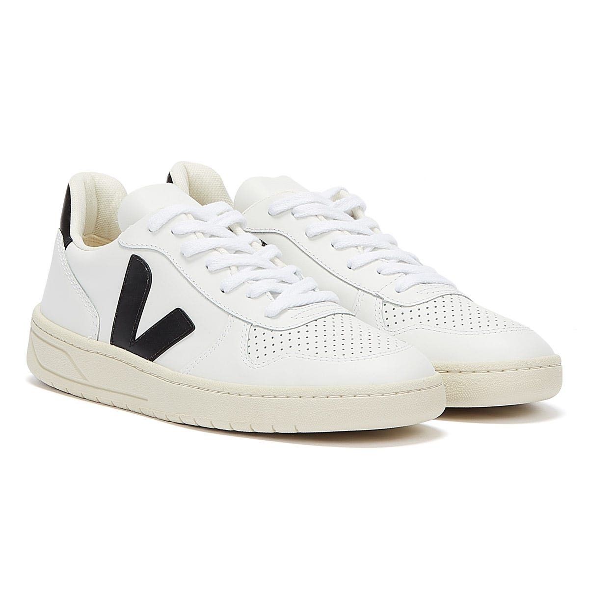 Veja V-10 Mens Extra White / Black Trainers